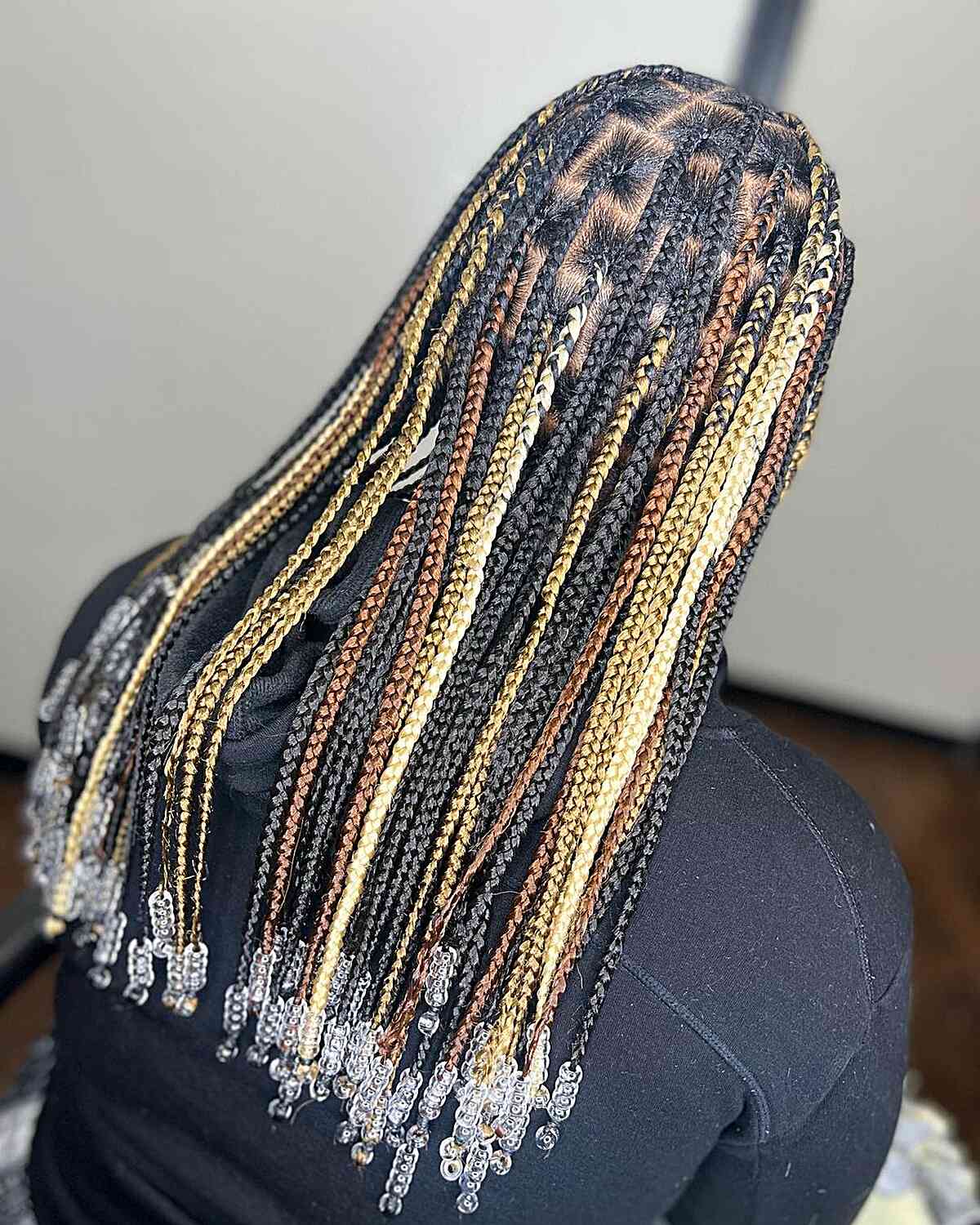 Long Box Braids with Beads