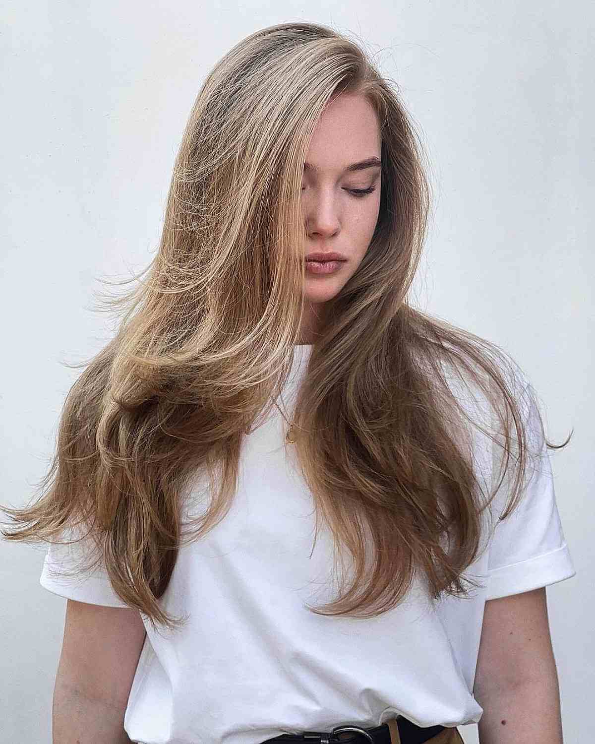 Long Butterfly Haircut with Layers for Thick Hair