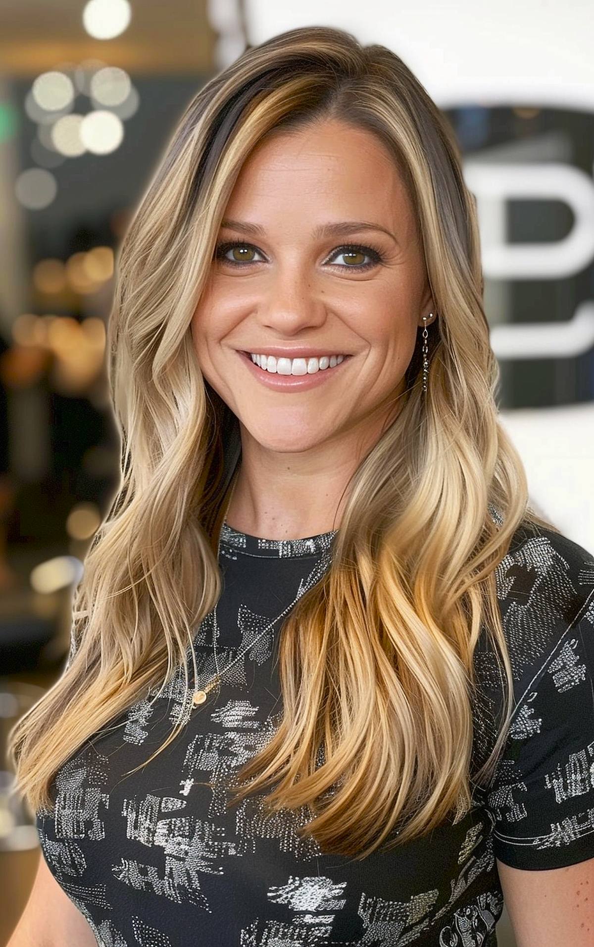 Long choppy layered haircut with side part for fine to medium hair