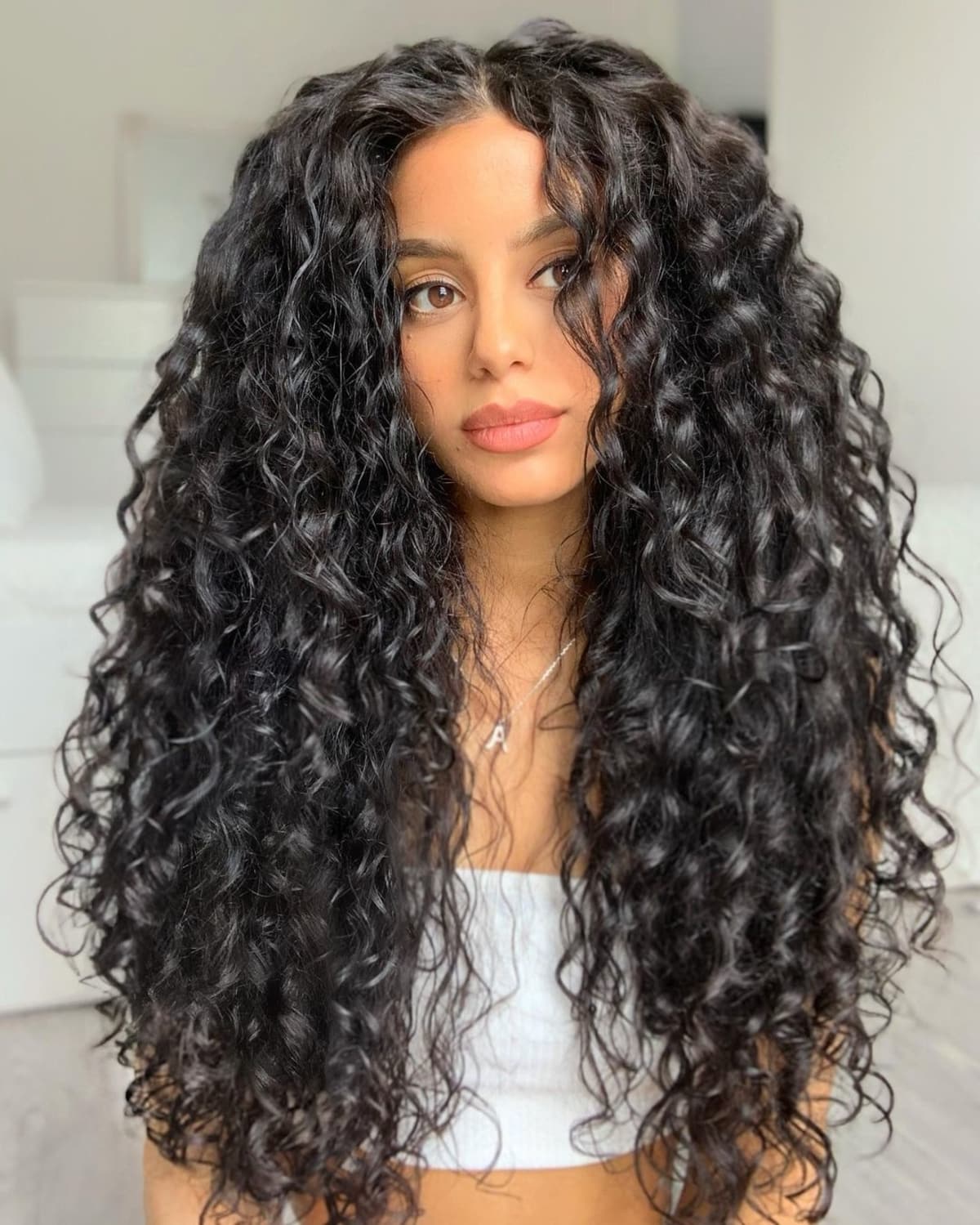 Long Curls with a Middle Part