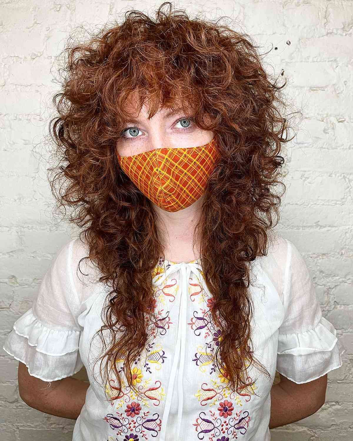 Long Gypsy Shag Cut for Curly-Haired Ladies