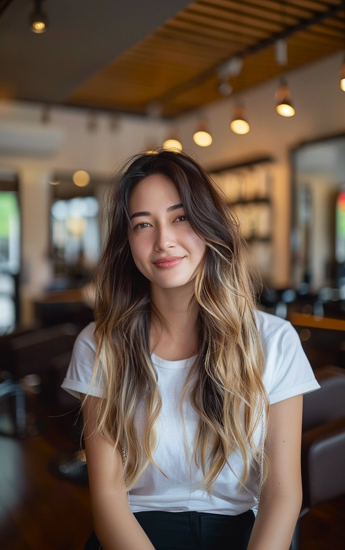 Long hair shag with no bangs for a textured and effortless hairstyle blog