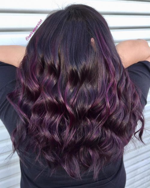 These 19 Dark Purple Hair Color Ideas Are Giving Us Hair Envy