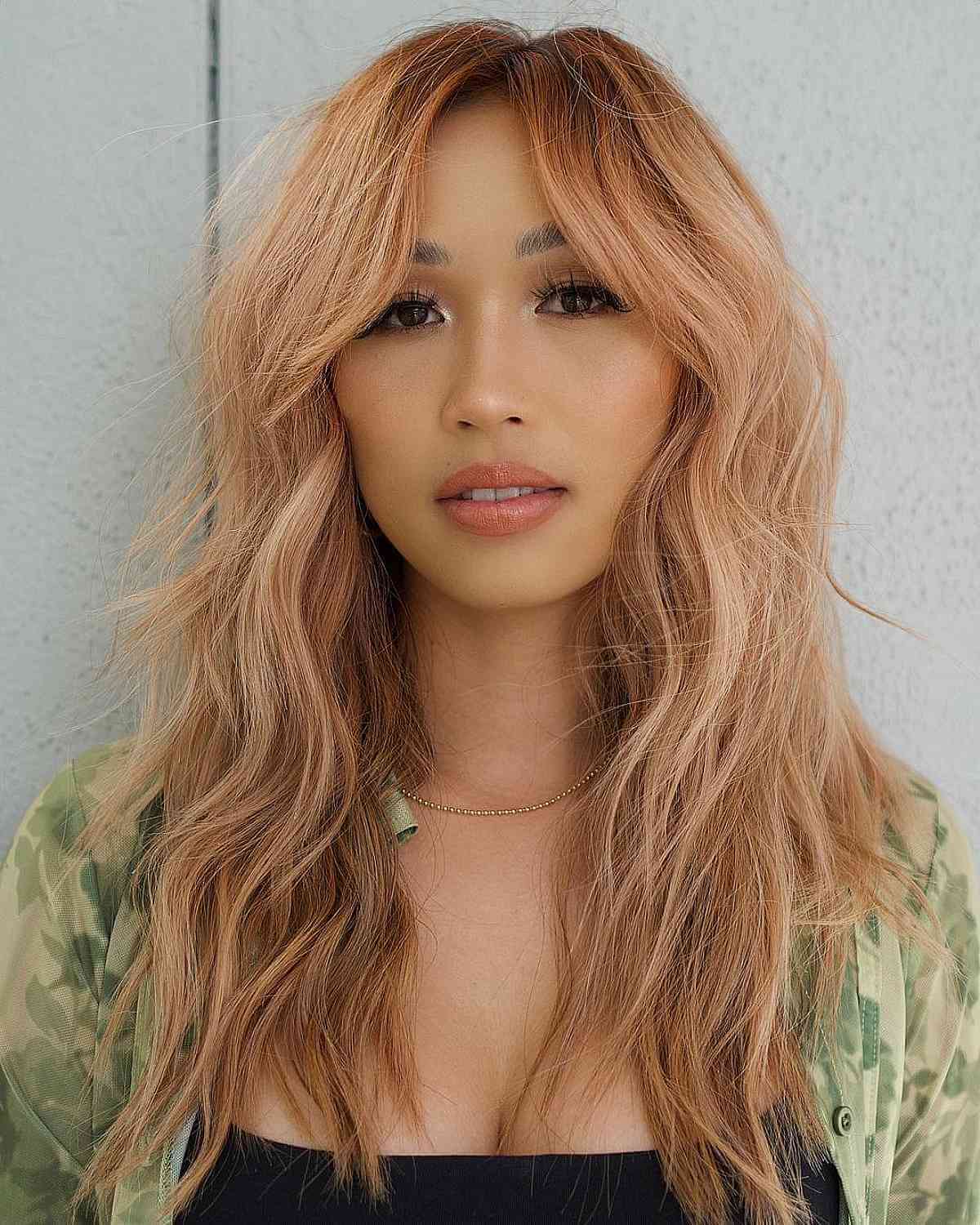 Long Hair with Short Layers and Messy Waves