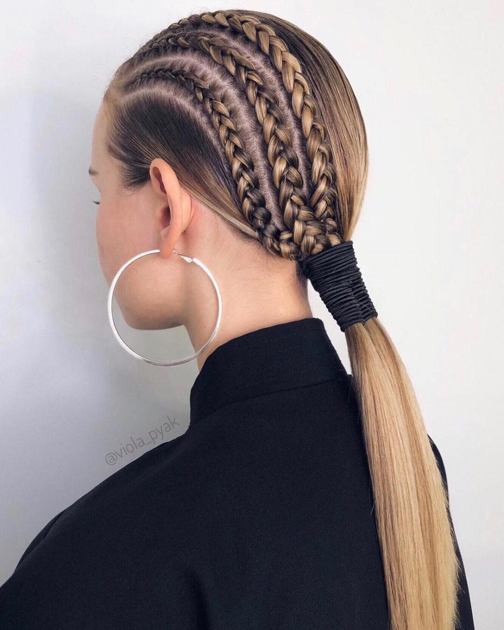 Edgy long hairstyle great for work and play