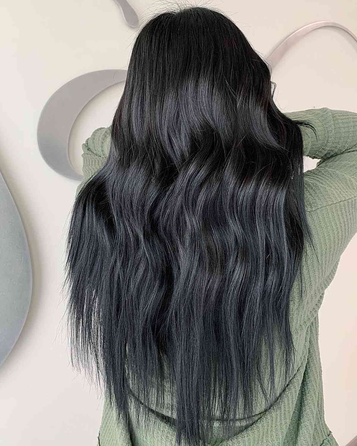 Beautiful Jet Black Tresses with Soft Layers
