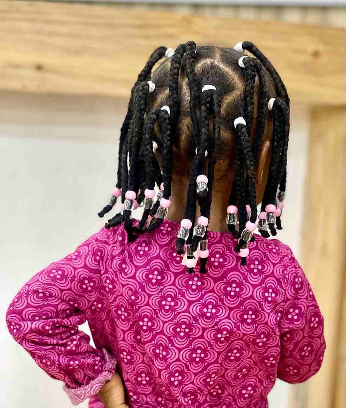 Long-Lasting Short Box Braids for Young Girls