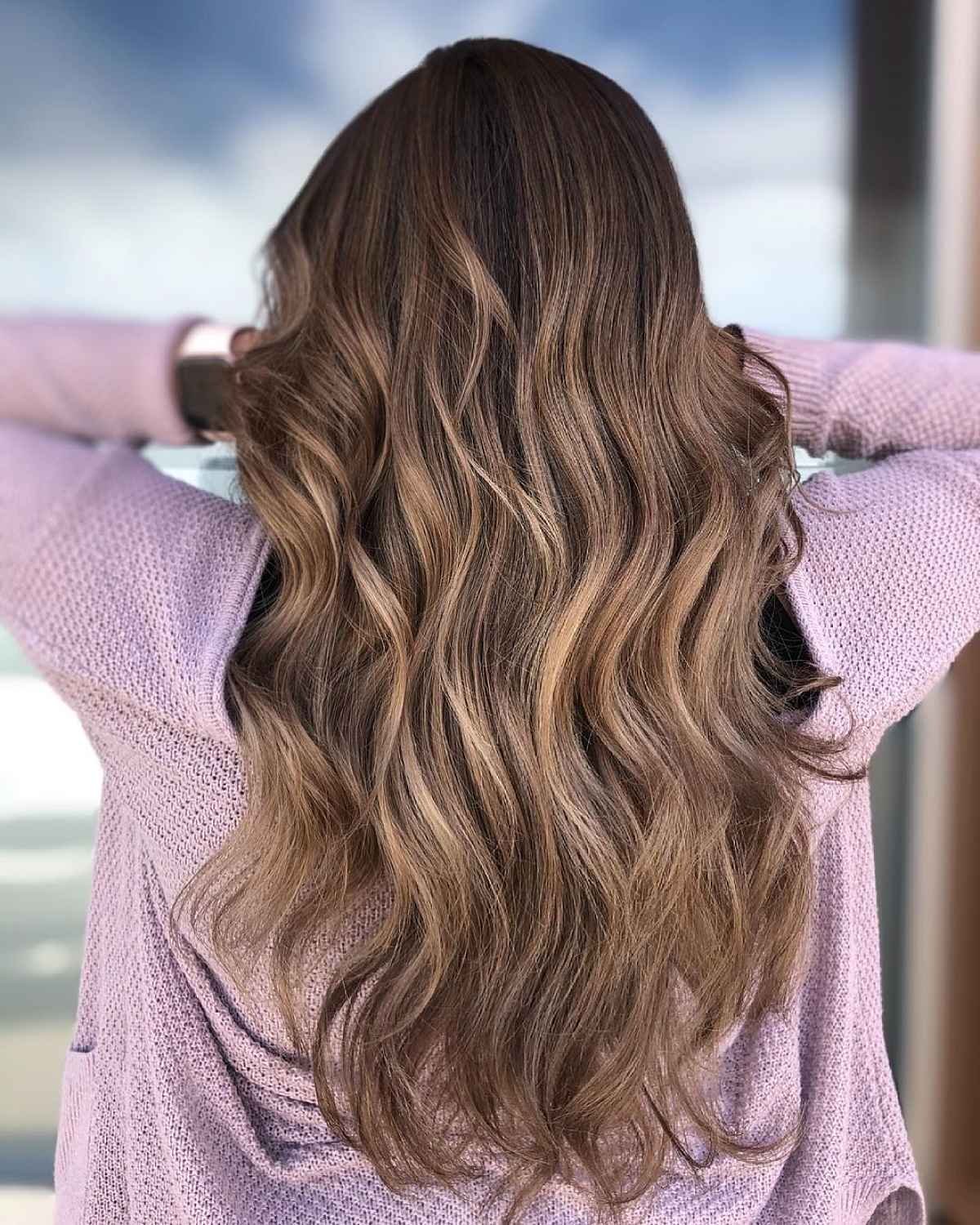Long Layered Hair with a Brown Balayage