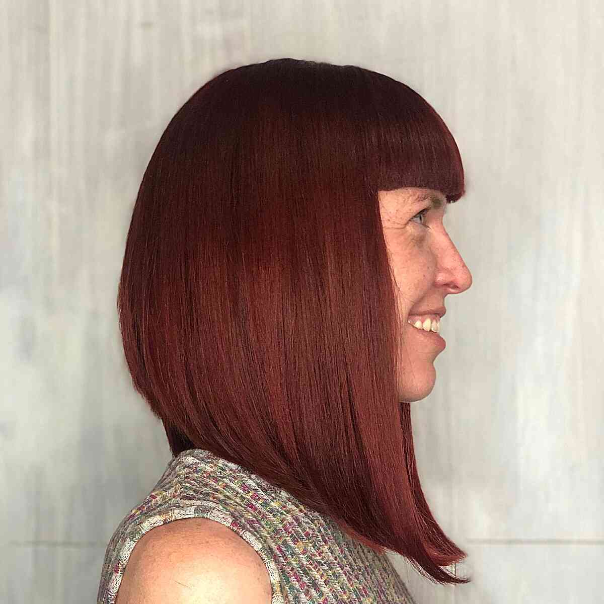Inverted Lob with Bangs