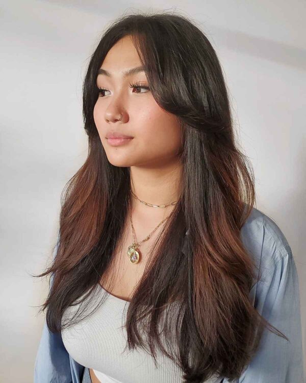 Curtain Bangs on Long Hair: 29 Ideas to Get Rid of Boring Hair