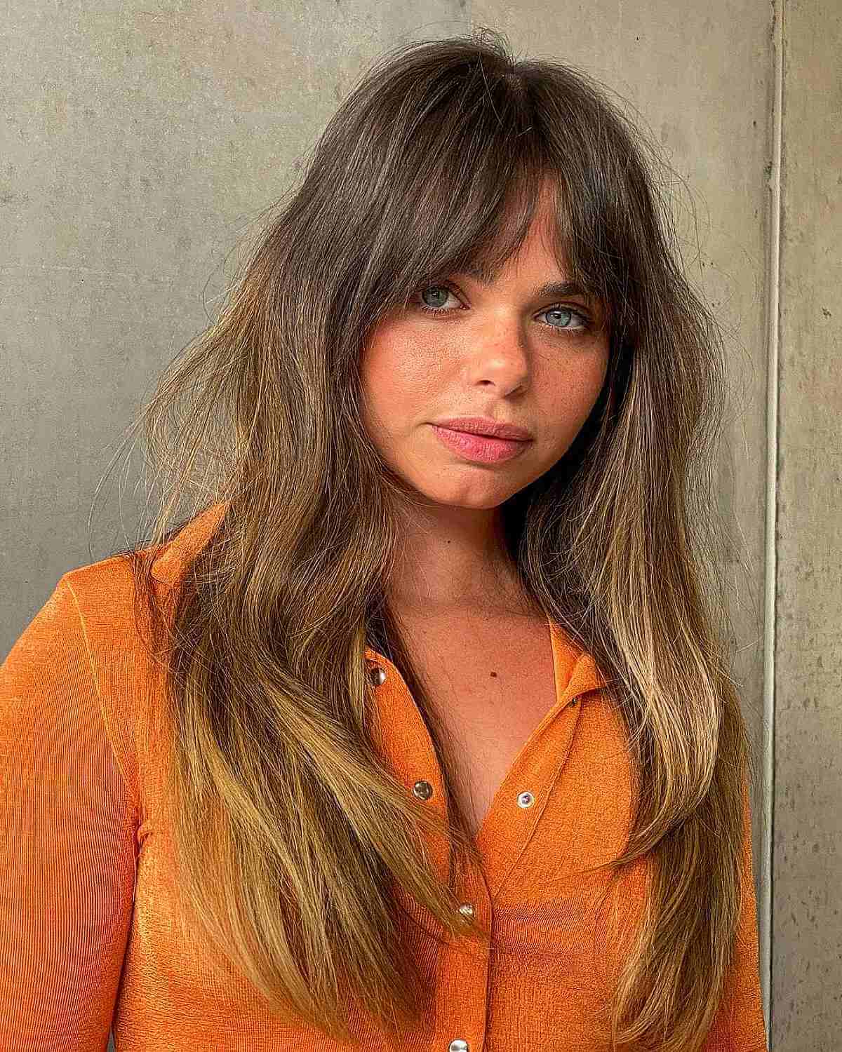 Gorgeous Long Layers with Bangs