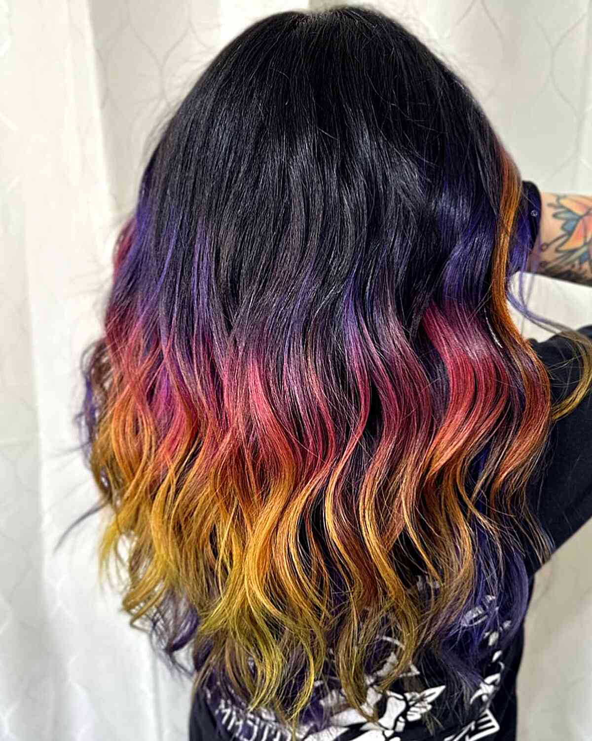 Long Ombre Rainbow Colors