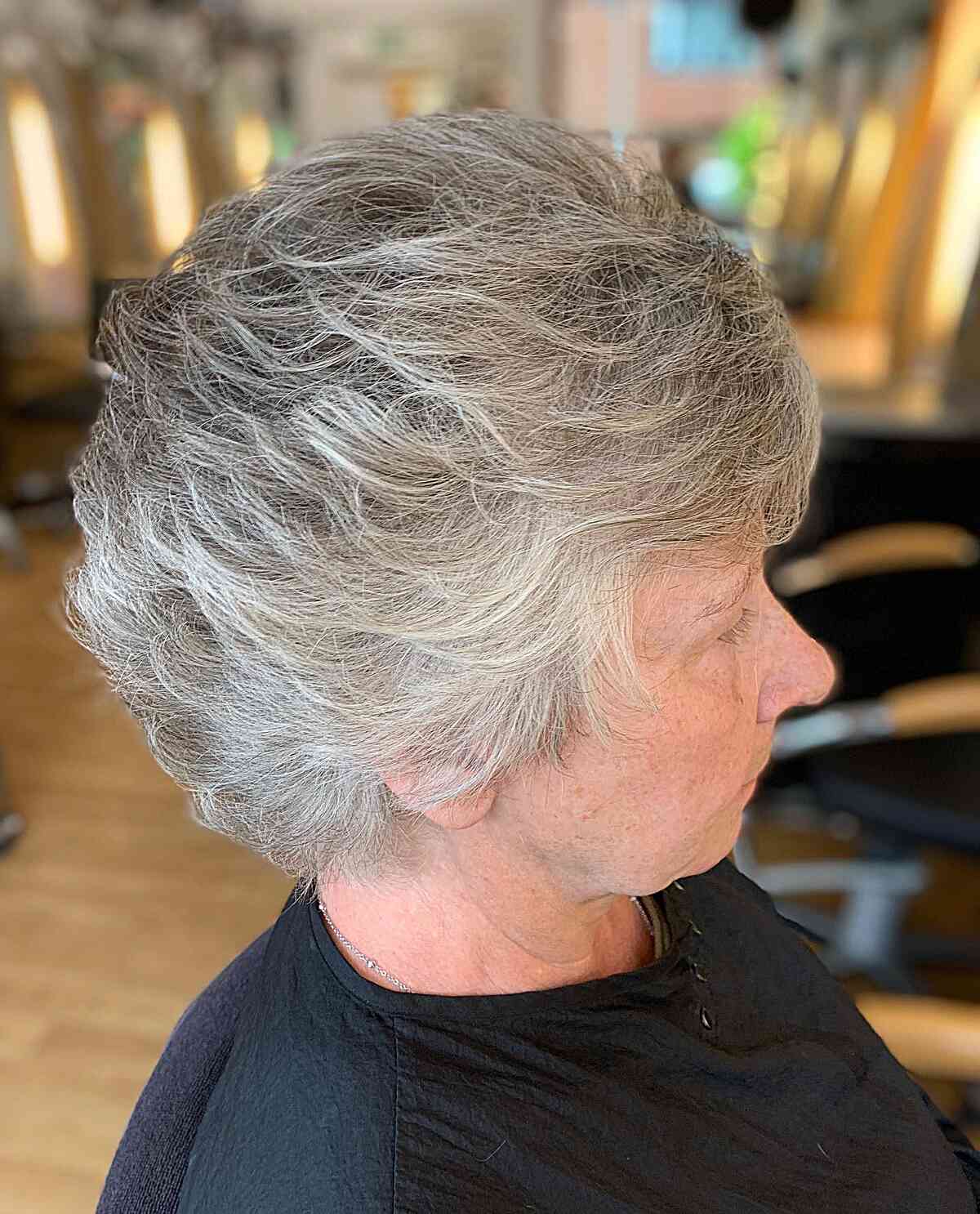 Long Pixie Blowout for Women over 70