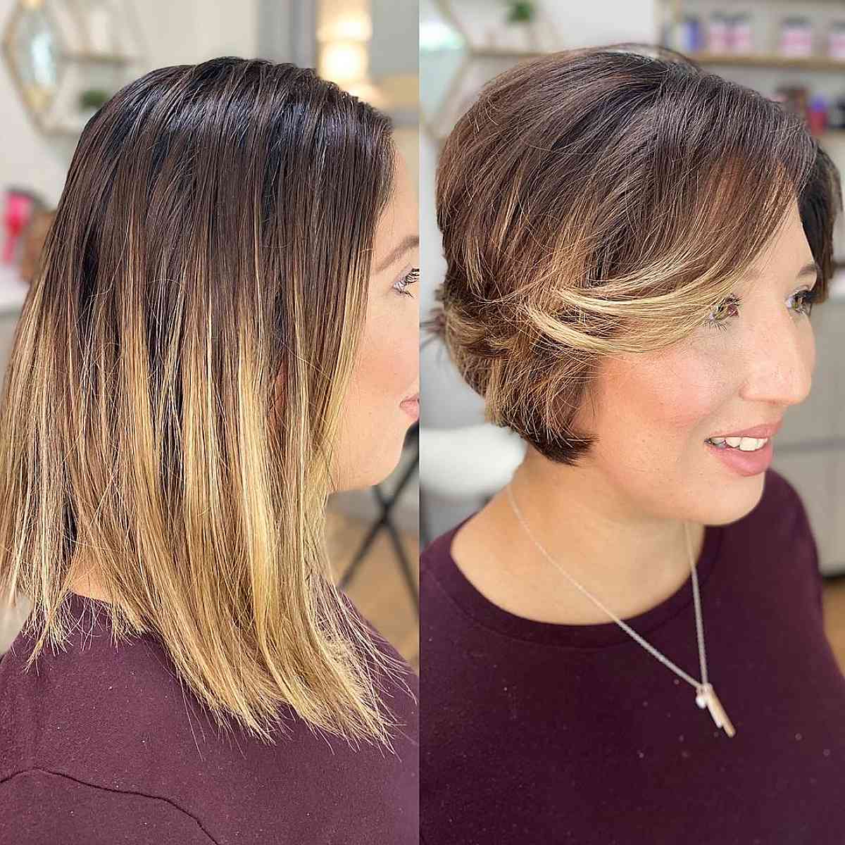 Long pixie cut before and after