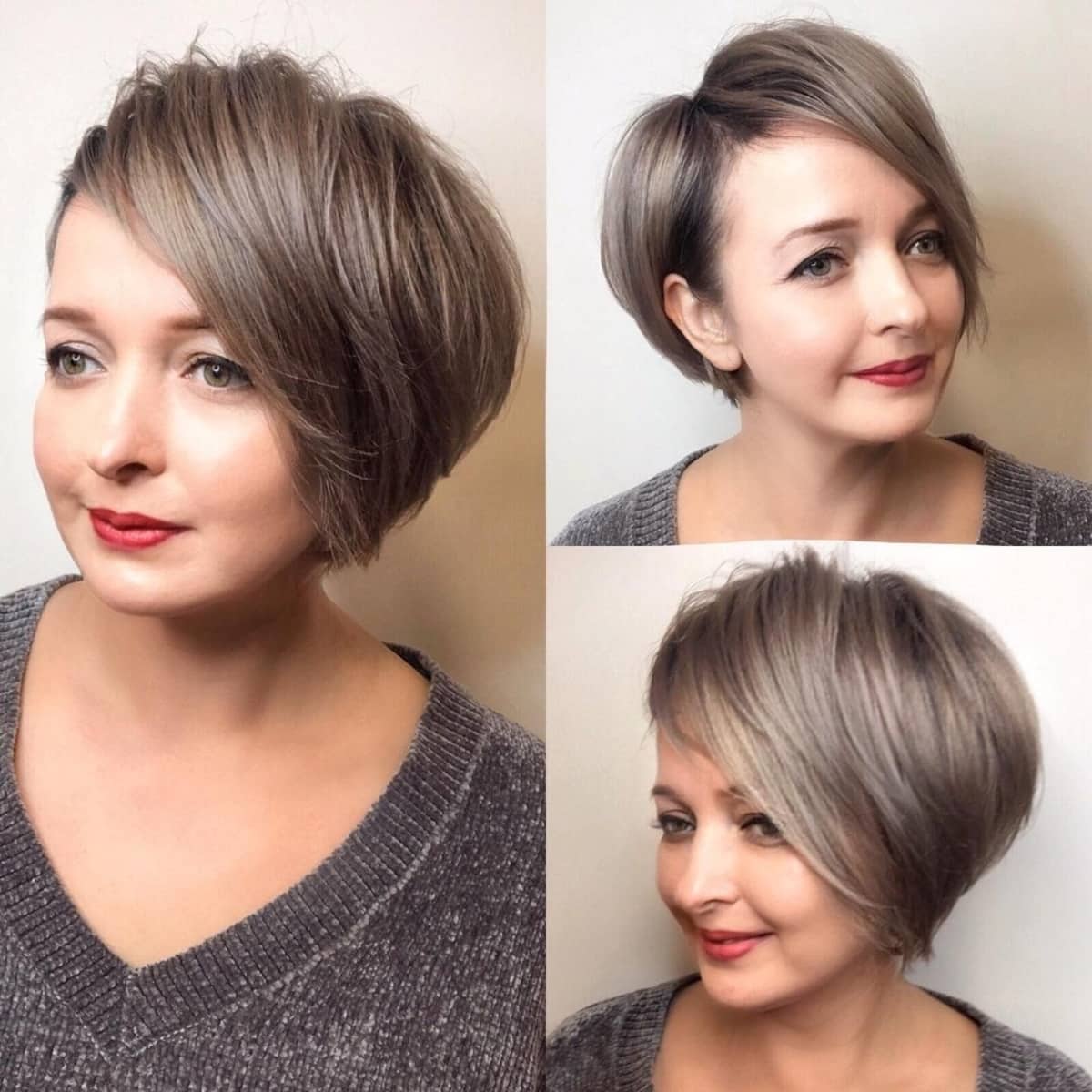 Long pixie cut for round faced women
