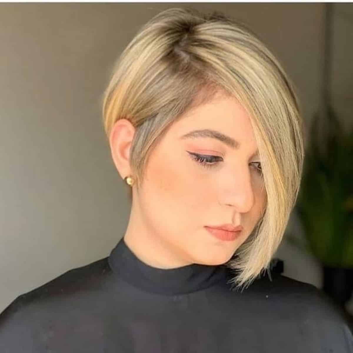 Stylish long pixie for thick hair