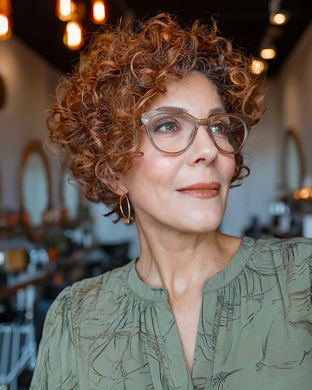 Curly long pixie with stacked layers and defined ringlets for volume and bounce