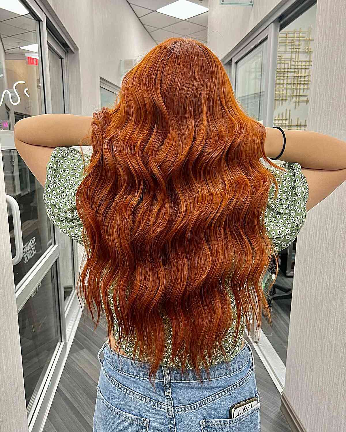 Long Red Hair Extensions for ladies with naturally red hair