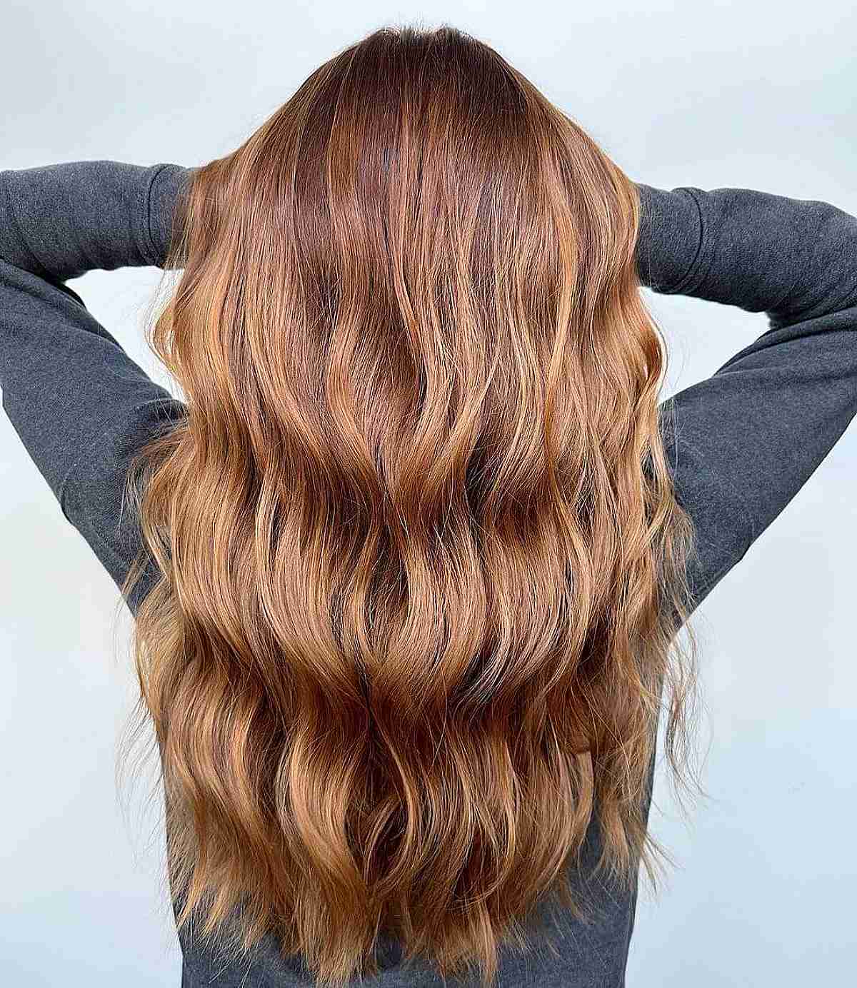 Long Reddish-Brown Balayage Hair
