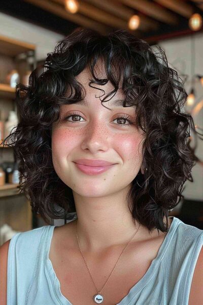 21 Trendiest Curly, Shaggy Lob Haircuts for Curly-Haired Women