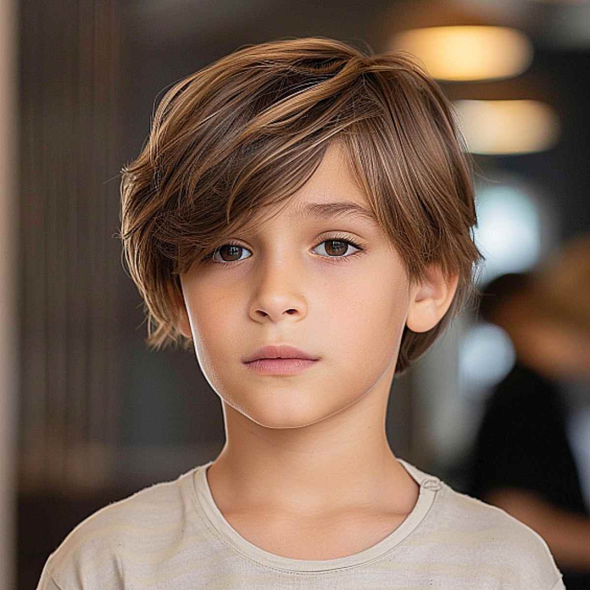 Long side swept hairstyle for boys