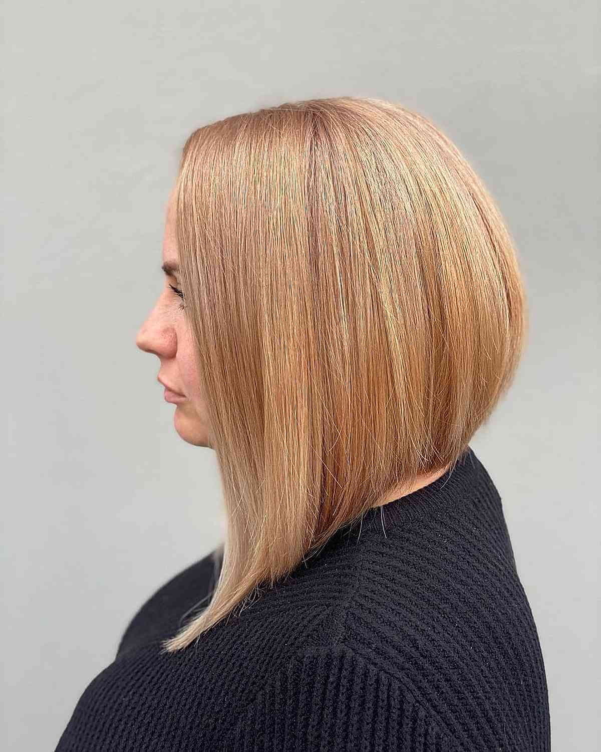 Long Stacked A-Line Bob Hairstyle