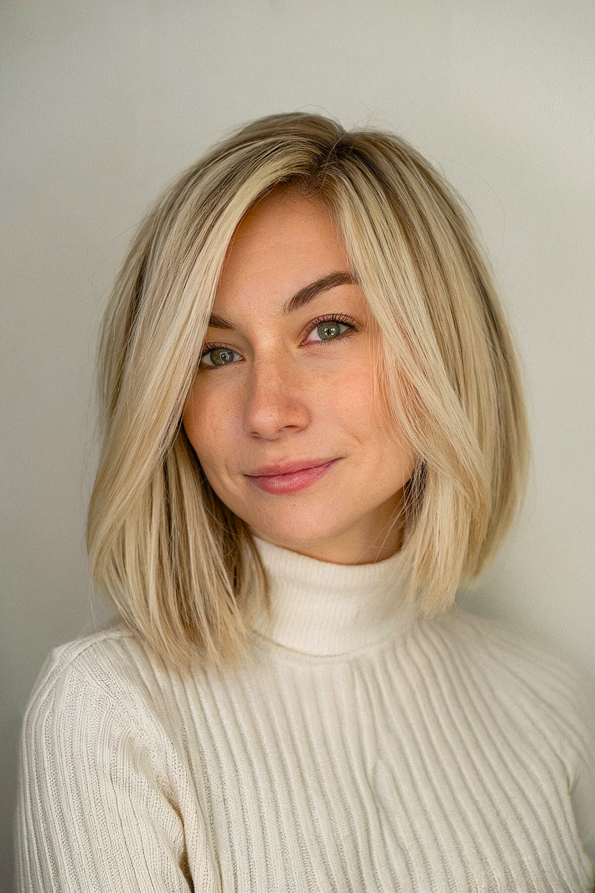 Long straight bob for women over 30