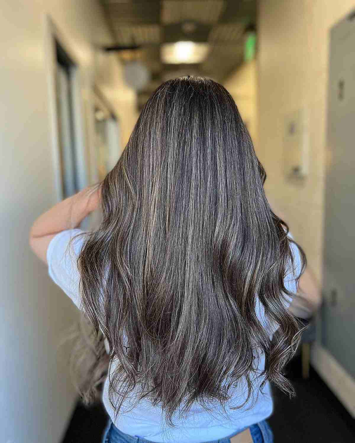 Long Sun-Kissed Highlighted Hair with Babylights