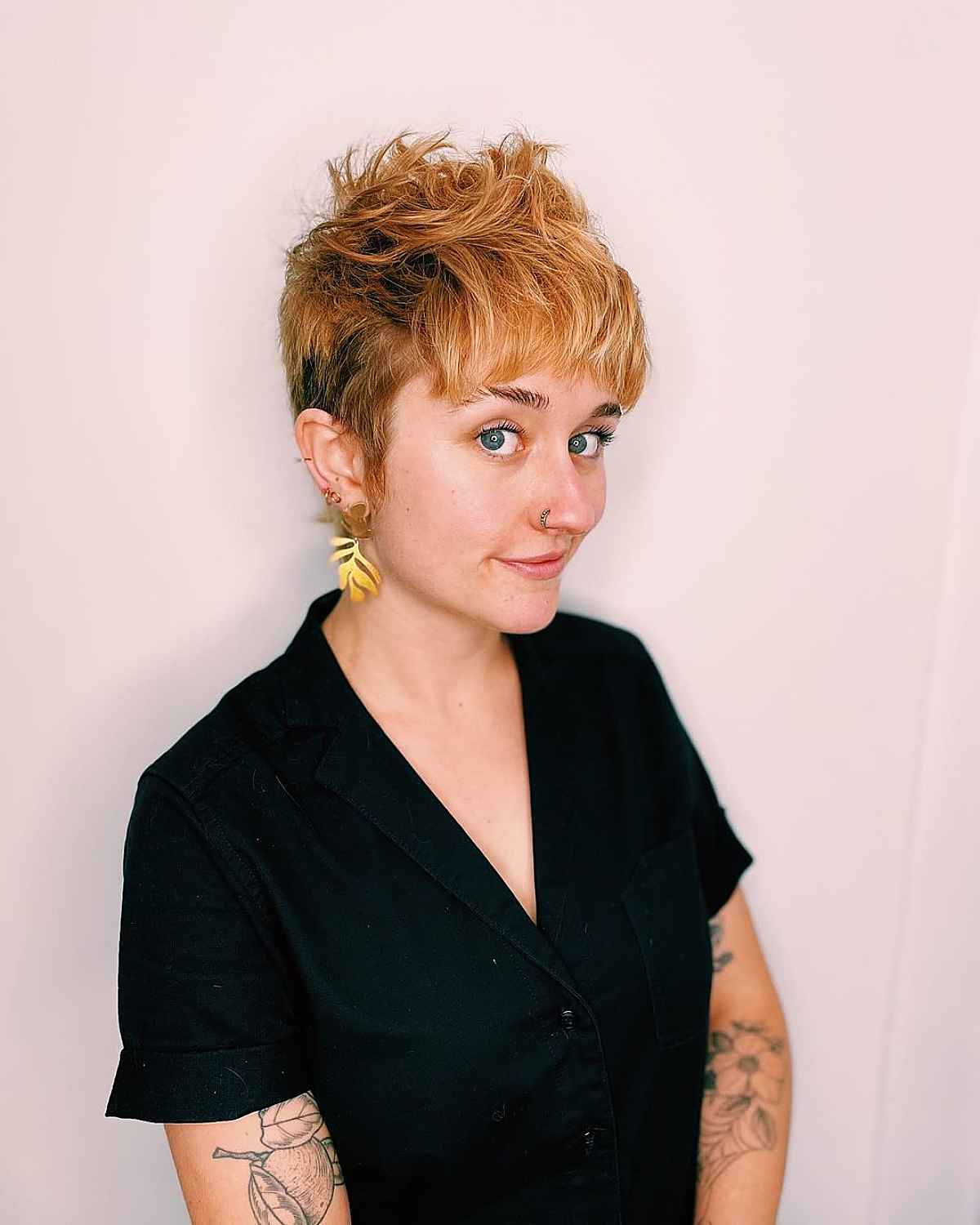 Long Textured Pixie and Bangs