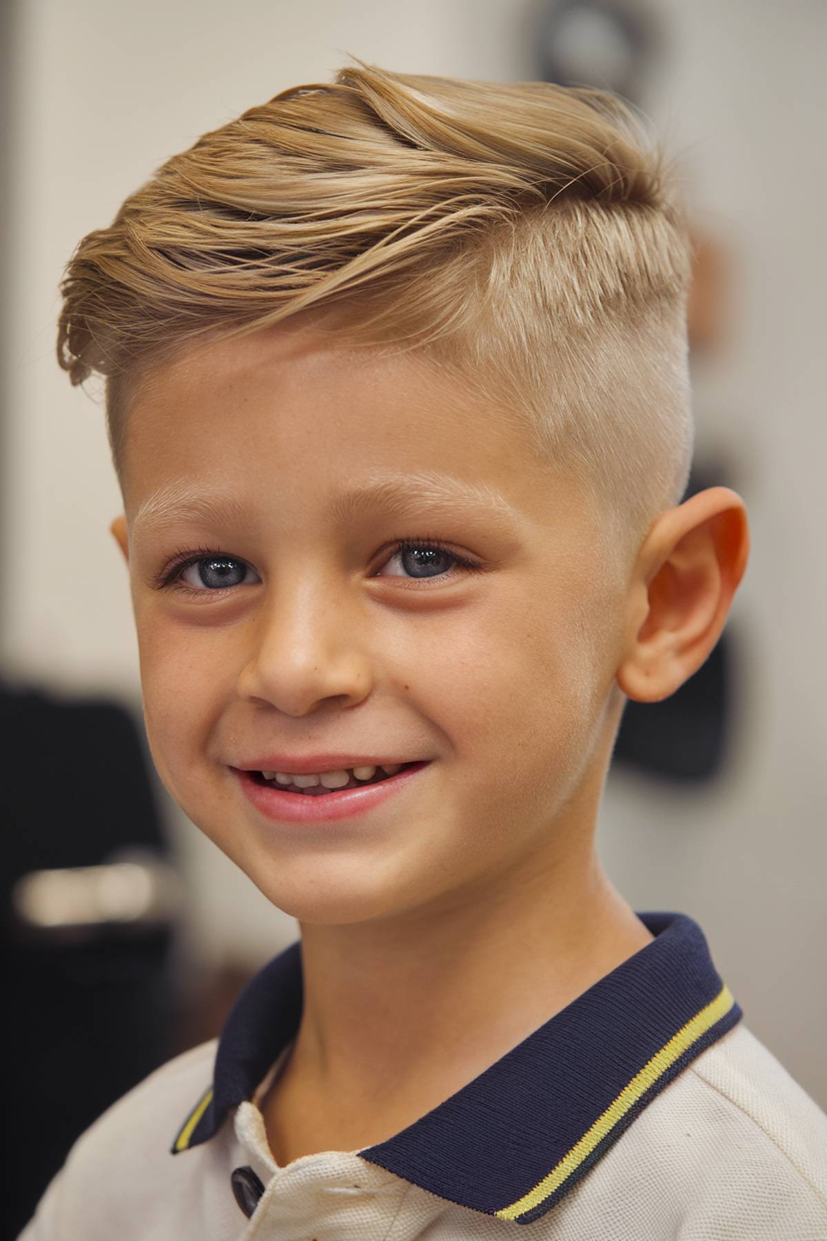 Long top short sides haircut for boys