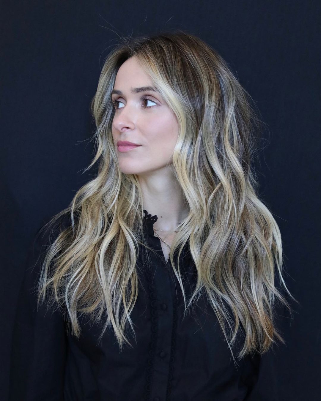 Long Wispy Shag with Blonde Highlights