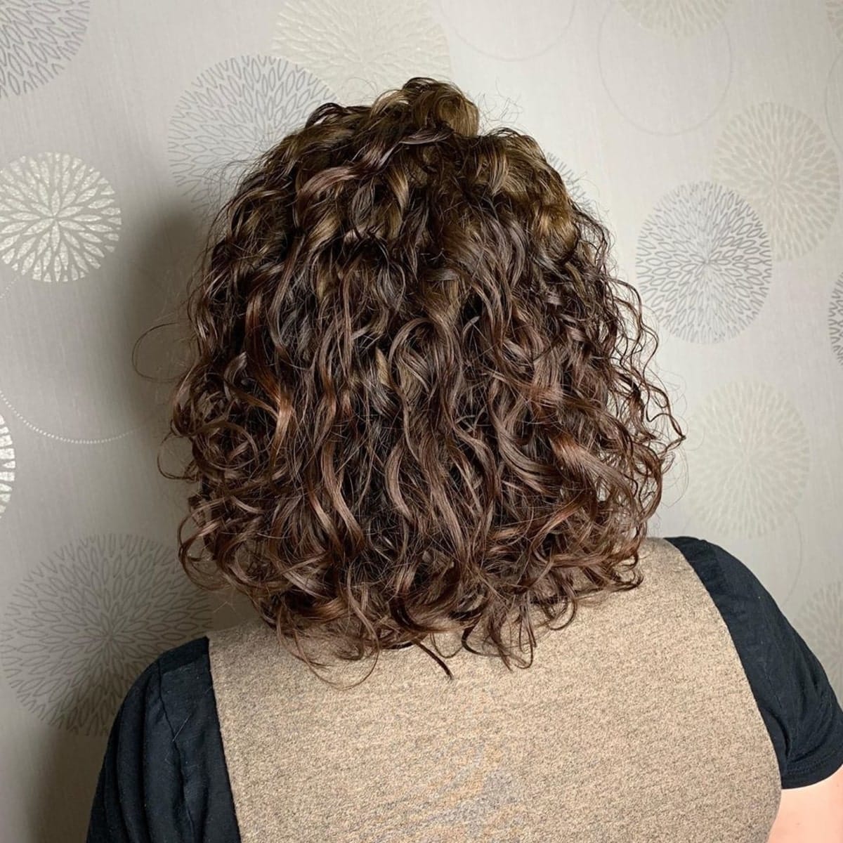 loose spiral perm for short hair