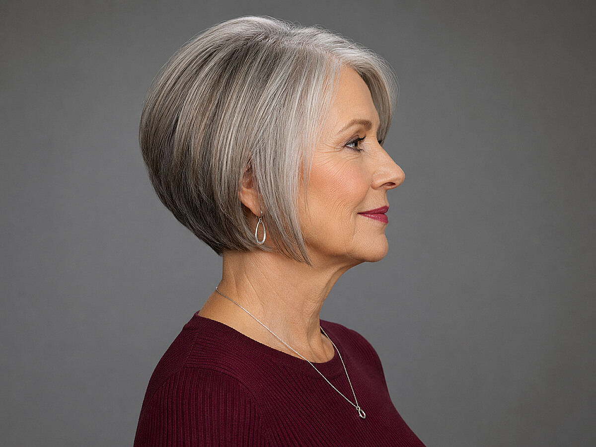 Lovely A-Line Bob Haircuts for Grandmas