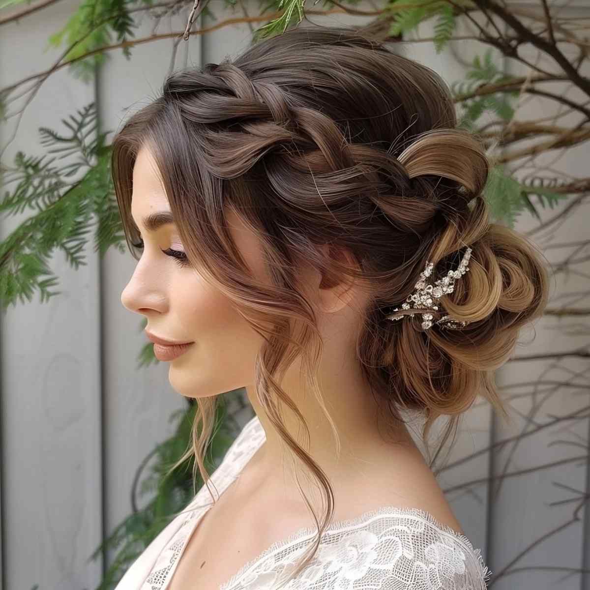 Lovely Loose Braid Prom Updos
