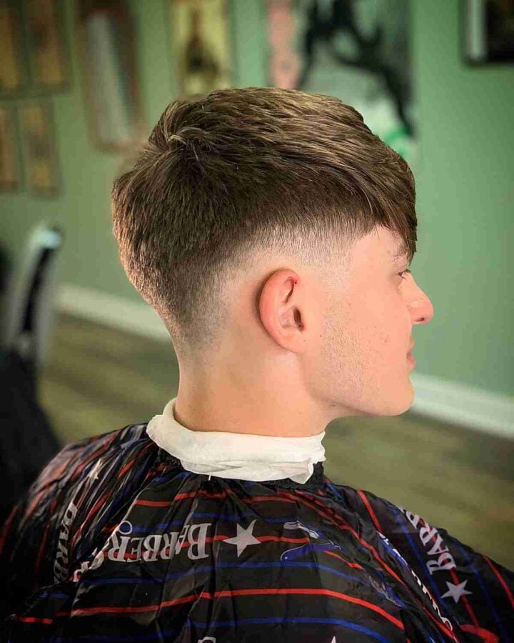 Low Drop Fade Haircut With Bangs For Men 720x900 