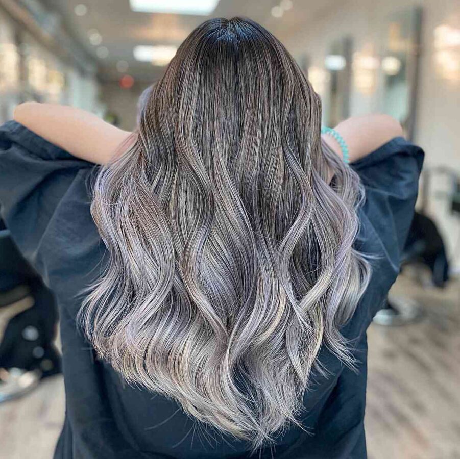 The Silver Balayage Hair Color Is Gorgeous - Here Are 25 Pictures That ...
