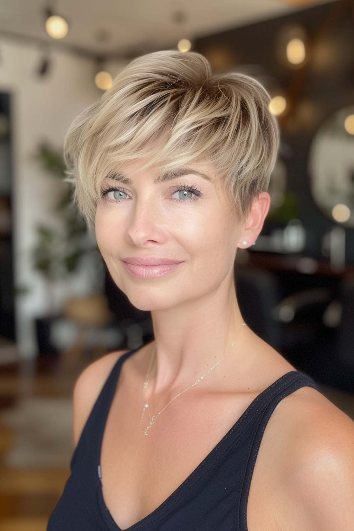 low maintenance choppy pixie cut for fine thin hair