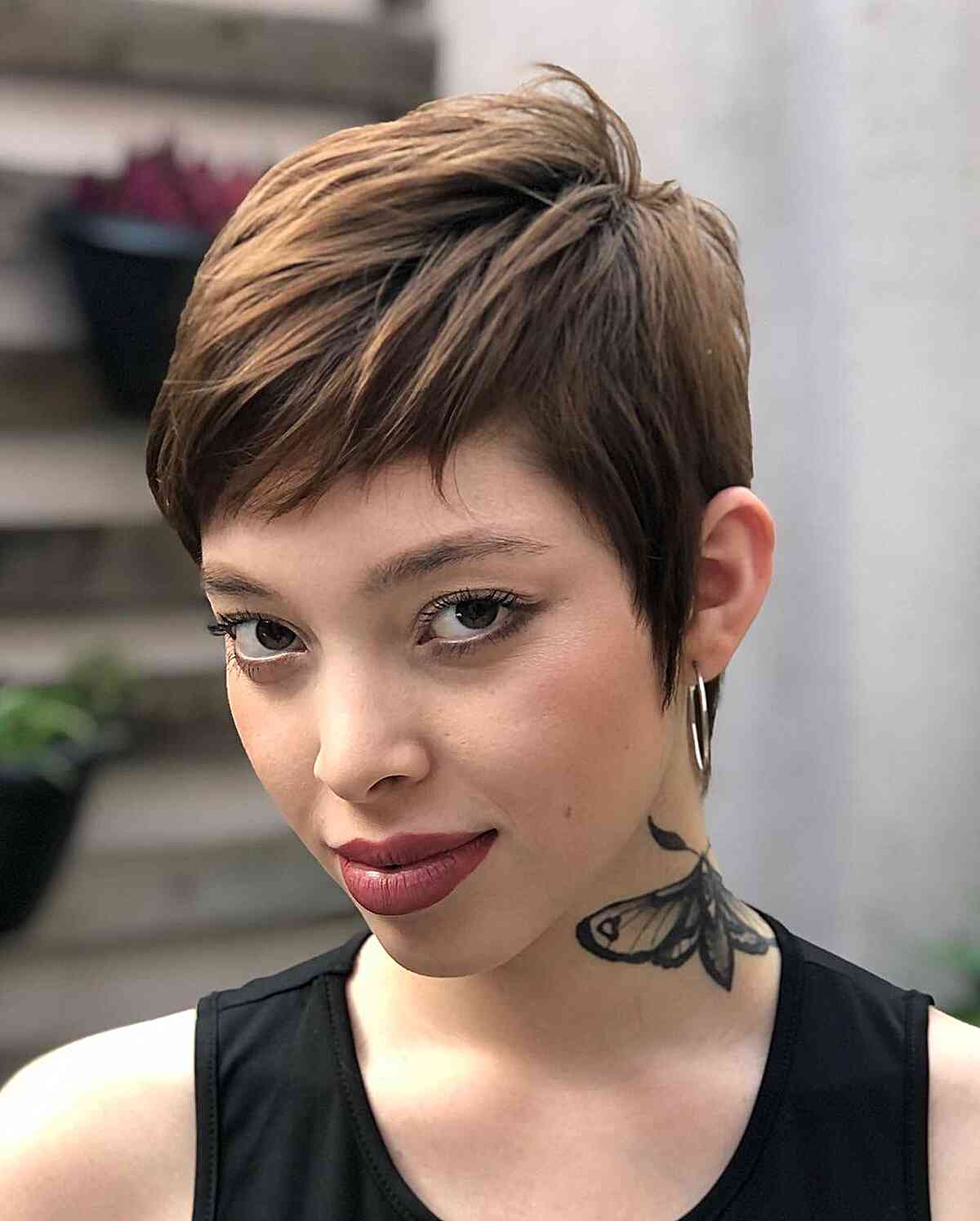 Simple And Sleek Pixie Haircut With Smooth Finish