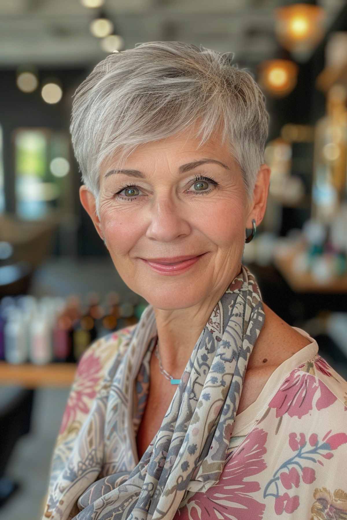 low maintenance effortless pixie cut for women over 70 with thin hair