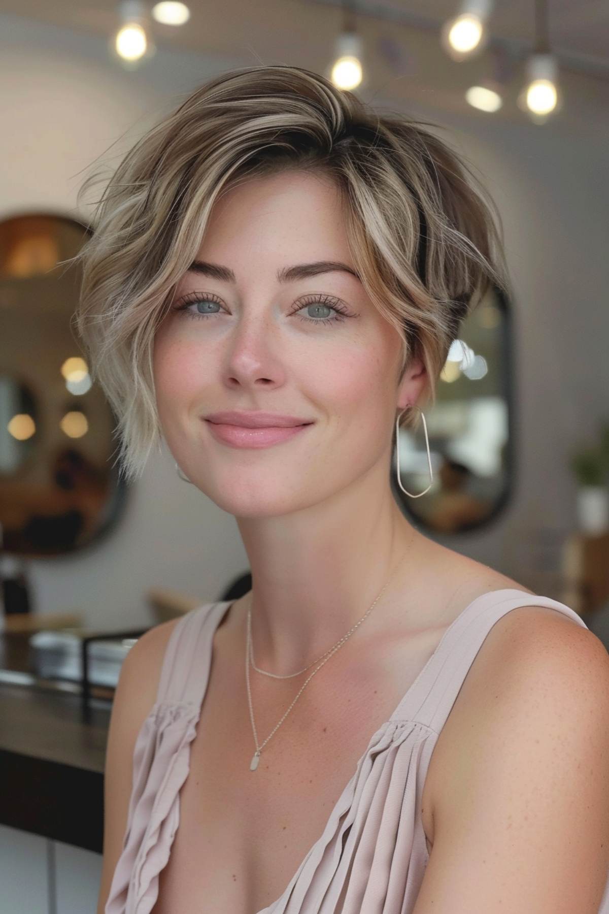 low maintenance messy feminine pixie cut for thin hair