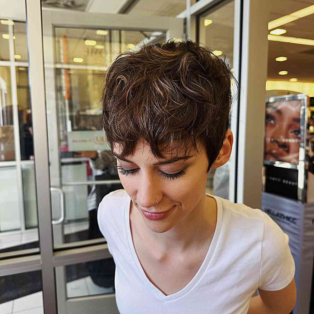 low-maintenance layered pixie cut for busy women
