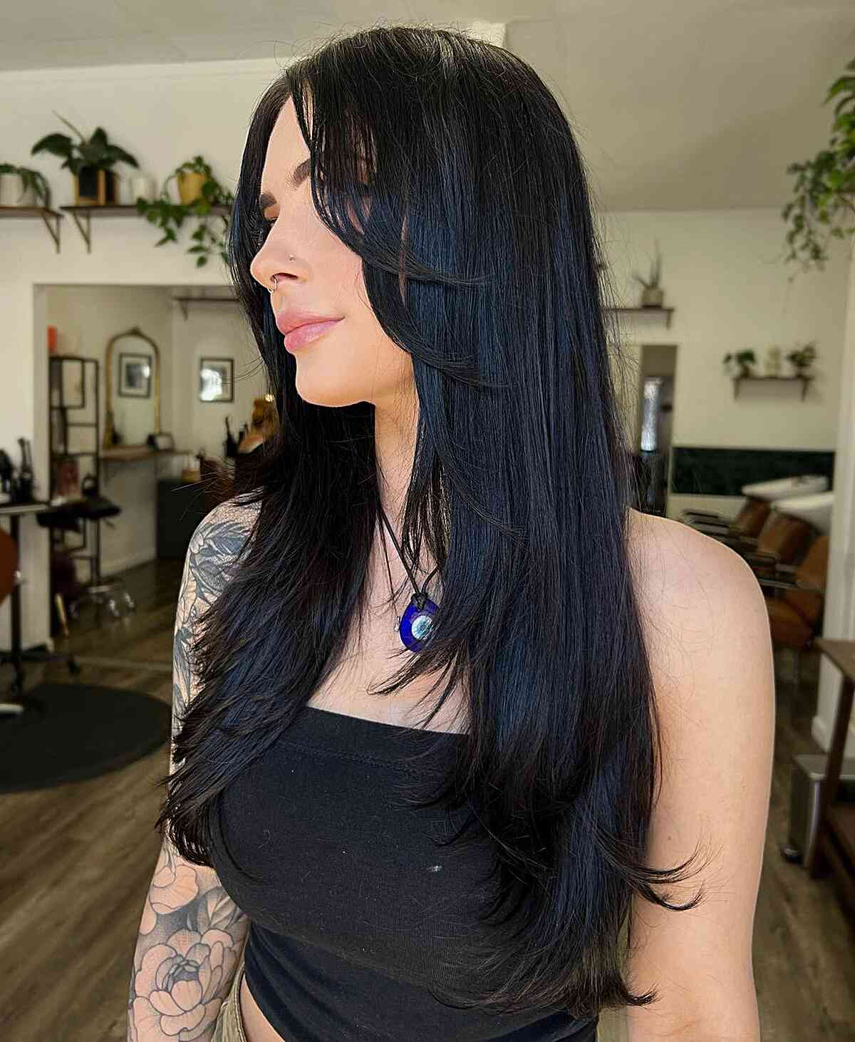 Low-Maintenance Long Haircut with Feathered Wispy Layers