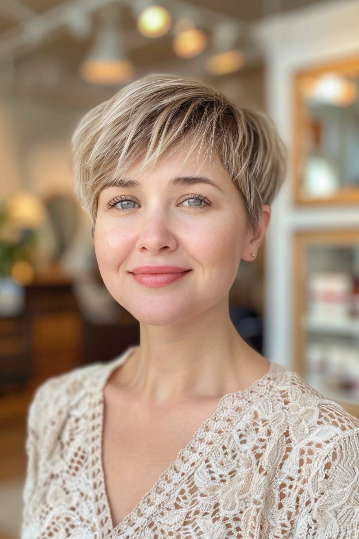 low maintenance modern pixie cut with wispy bangs for thin hair