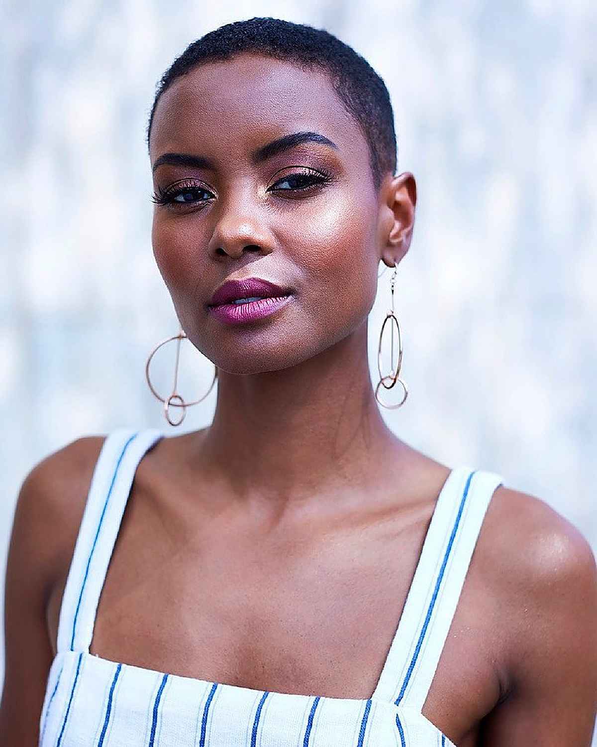 Low-Maintenance Short Buzz Cut for African-American Natural Hair