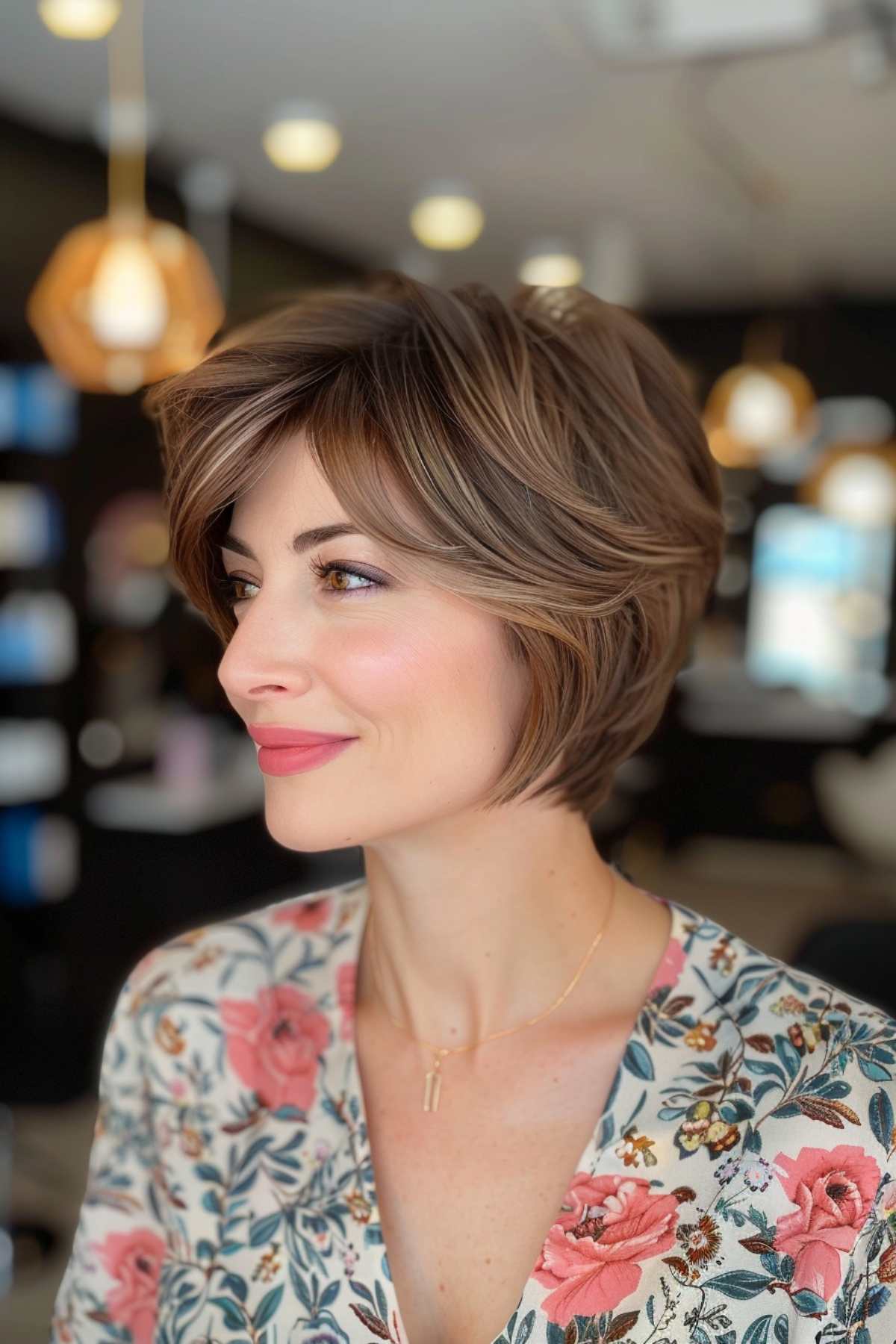 low maintenance soft layered bixie cut for thin hair