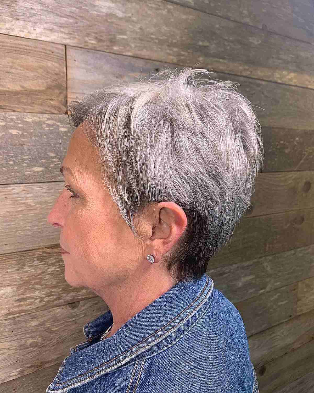 Low-Maintenance Soft Spiky Pixie for Ladies Over Sixty
