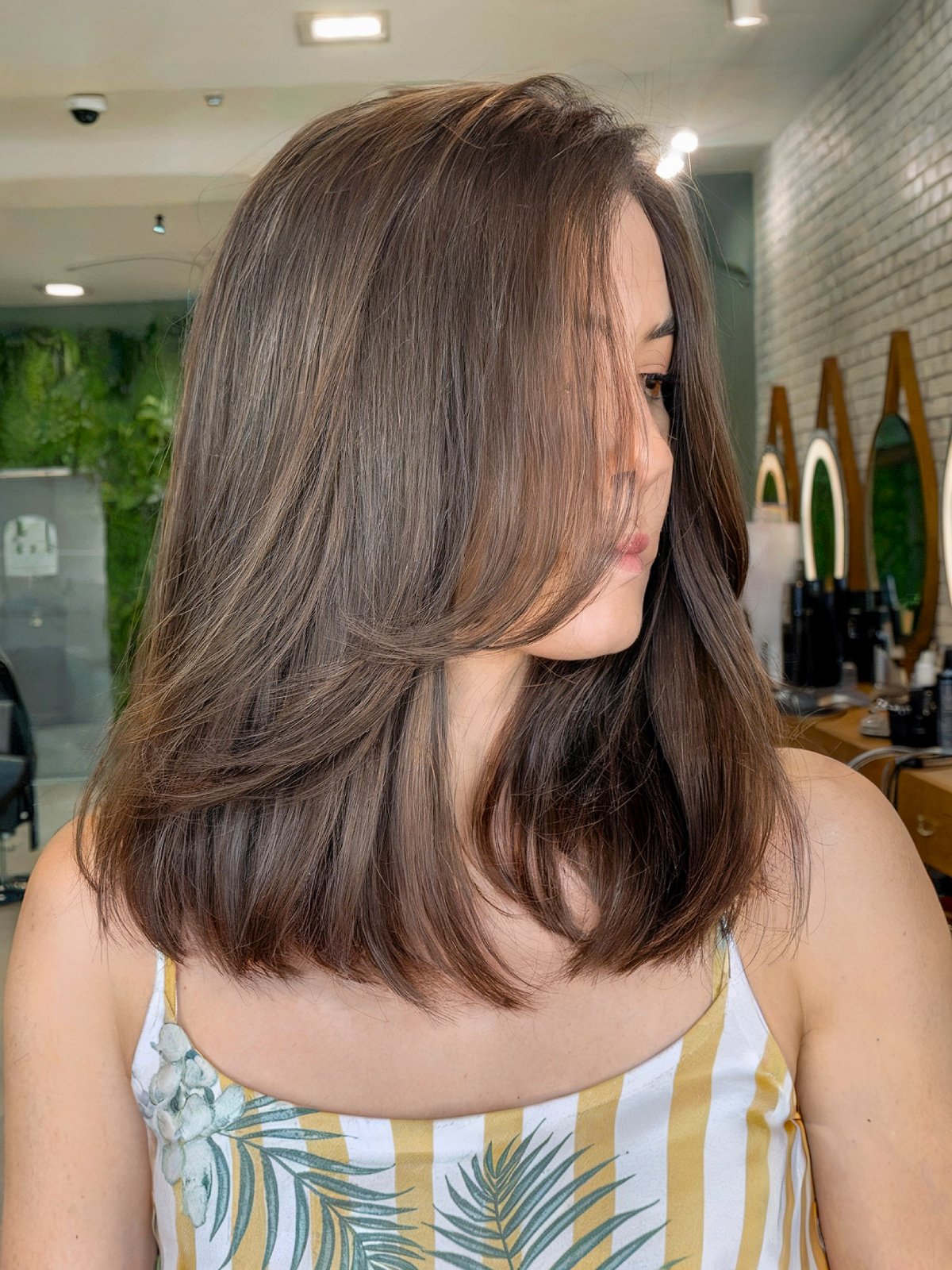 Low-maintenance straight hairstyle with subtle layers