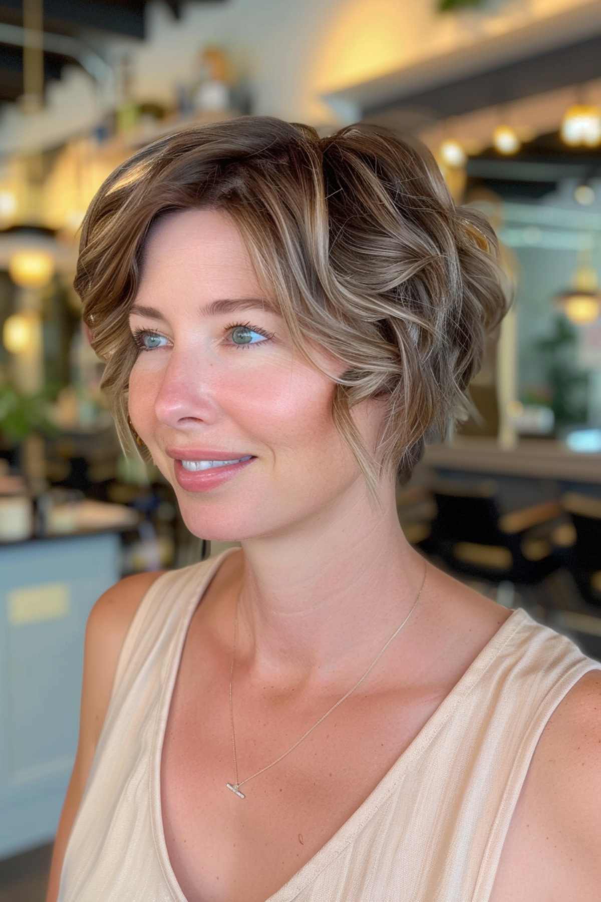 low maintenance wavy pixie cut for thin hair