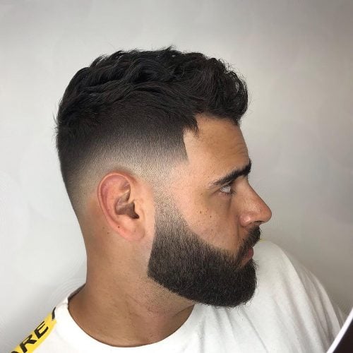 Low skin fade with bear