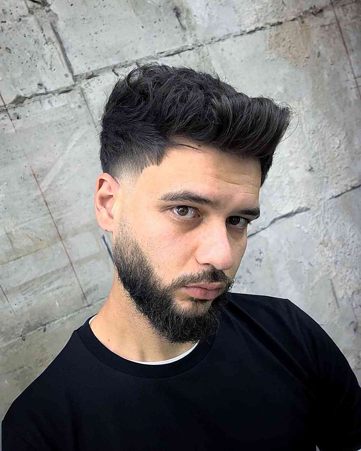 Low Taper Fade with a Square Top for Men